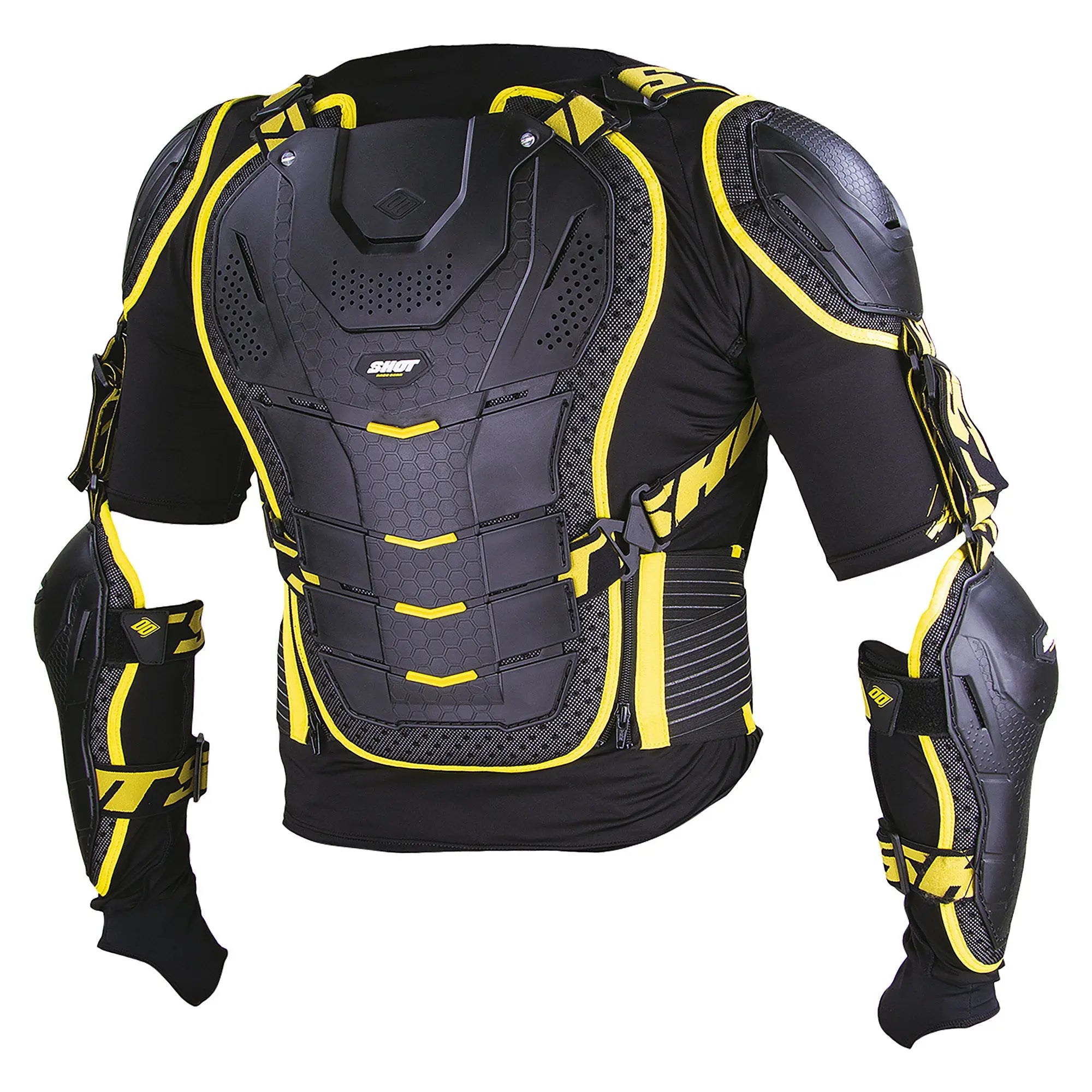 Shot Interceptor Body Armour Black / Yellow - FREE UK Shipping, FREE 365 Day Returns | Moto Central