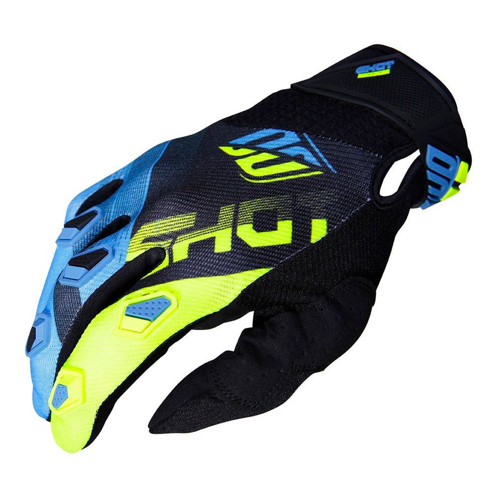 Shot Devo Ultimate Gloves Blue / Neon Yellow
