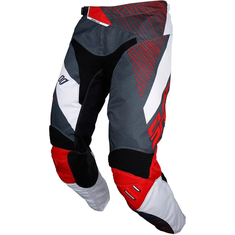 Shot Aerolite MX Trouser Optica Grey / Red - FREE UK Shipping, FREE 365 Day Returns | Moto Central