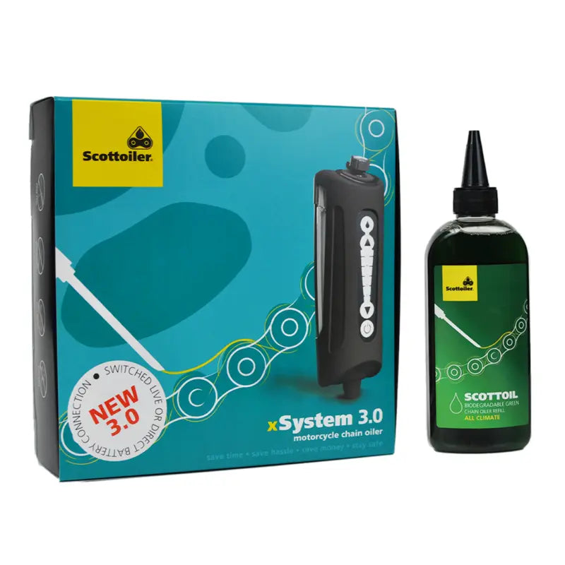 Scottoiler xSystem 3.0 All Climate Biodegradable Green Scottoil FREE UK Delivery, FREE 365 Day Returns | Moto Central
