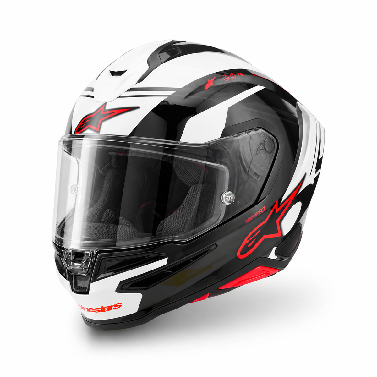 Alpinestars S-R7 A-Core Gloss Black / White / Red