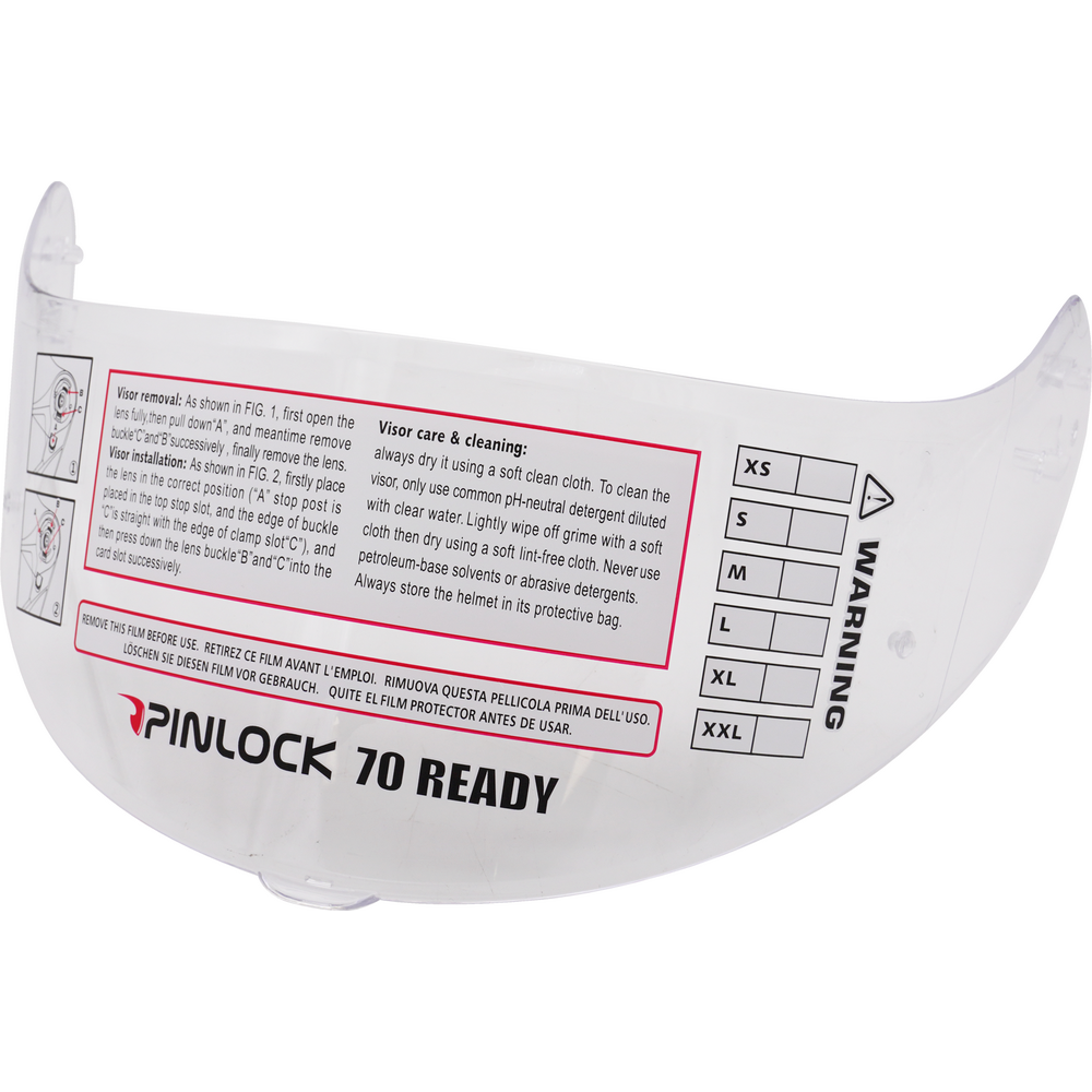 Stealth HS159 Flip Pinlock70 Ready Visor Clear