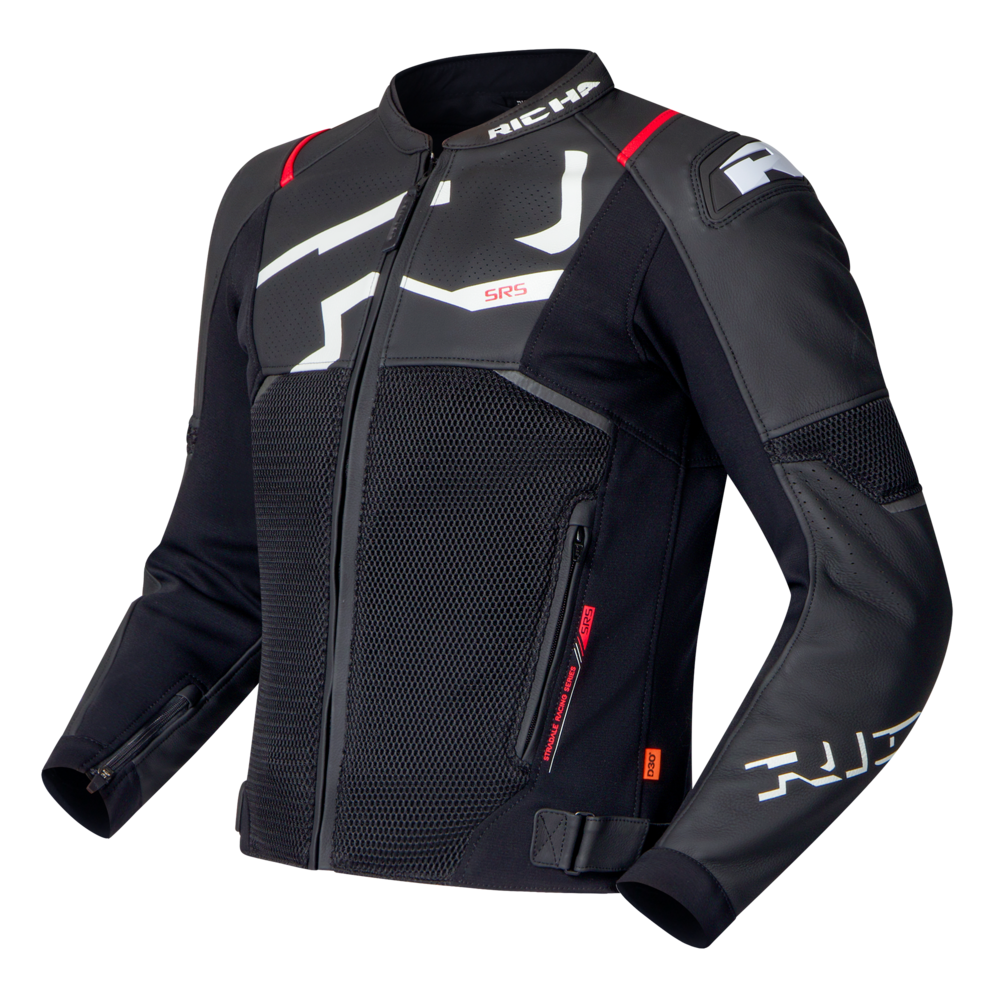 Richa Stradale Evo Leather Jacket Black / White
