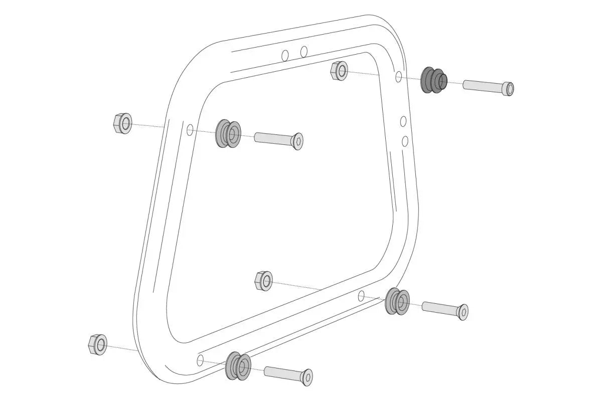 SW-Motech Evo Side Luggage Carriers Adapter Kit Black For Aero ABS Side Cases | Vendor No KFT.00.152.22500/B FREE UK Delivery, FREE 365 Day Returns | Moto Central