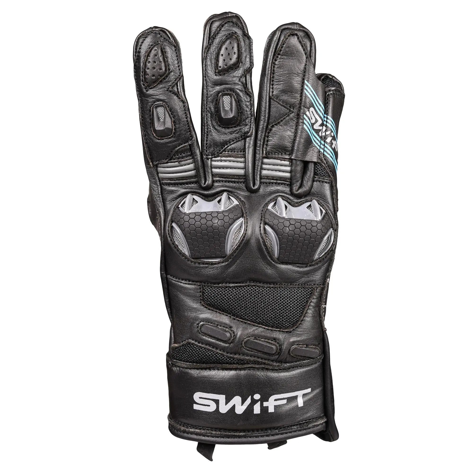 Swift S4 Leather Road Gloves Black - FREE UK Shipping, FREE 365 Day Returns | Moto Central
