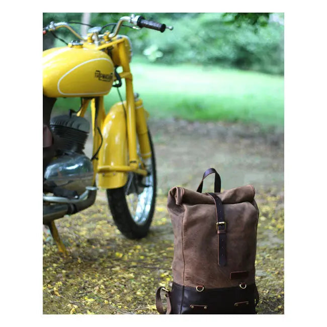 Trip Machine Backpack / Saddlebag Tobacco Brown - FREE UK Shipping, FREE 365 Day Returns | Moto Central