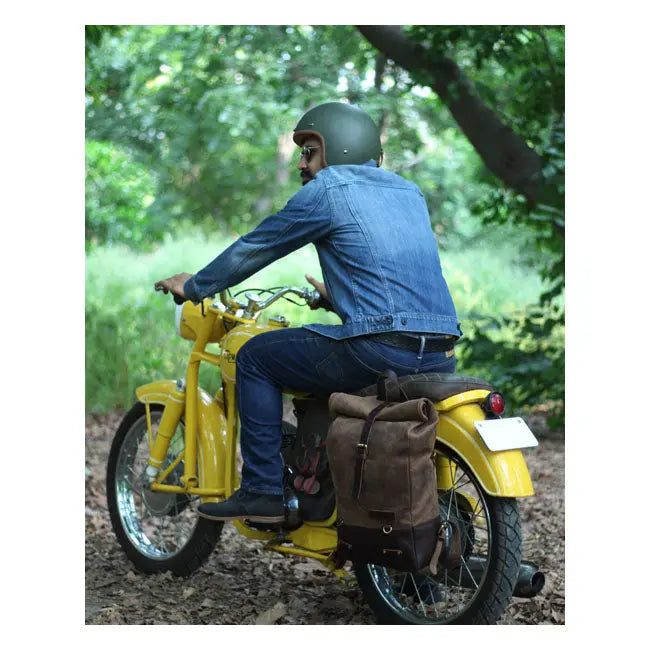 Trip Machine Backpack / Saddlebag Tobacco Brown - FREE UK Shipping, FREE 365 Day Returns | Moto Central