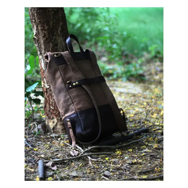Trip Machine Backpack / Saddlebag Tobacco Brown - FREE UK Shipping, FREE 365 Day Returns | Moto Central
