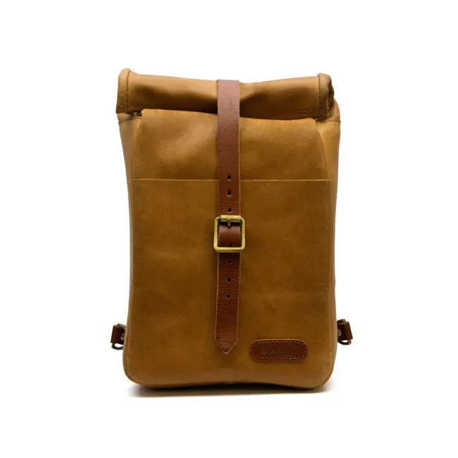 Trip Machine Universal Mini Backpack / Saddlebag Vintage Tan - FREE UK Shipping, FREE 365 Day Returns | Moto Central