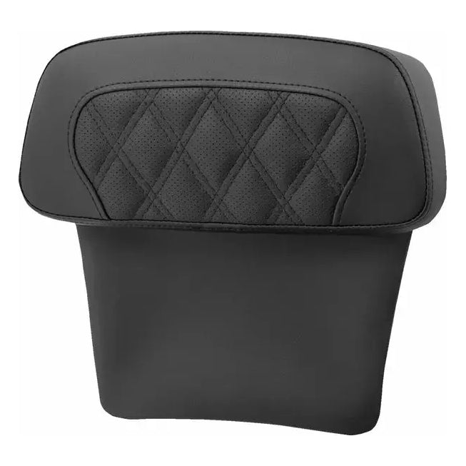Saddlemen Chopped Tour Pak Lattice Stitched Backrest Pads Black – motorcycle backrest pad – front view