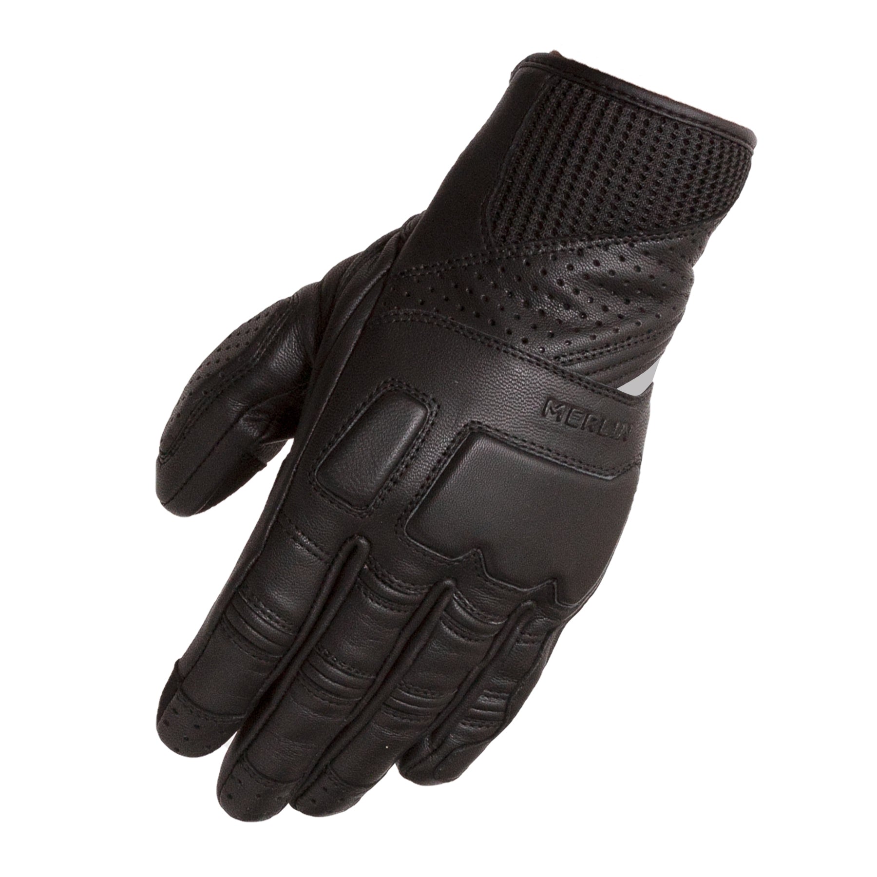 Merlin Salado Explorer Leather Gloves Black FREE UK Delivery, FREE 365 Day Returns | Moto Central