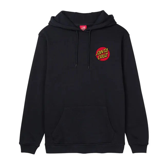 Santa Cruz Dot Chest Hoodie Black - FREE UK Shipping, FREE 365 Day Returns | Moto Central