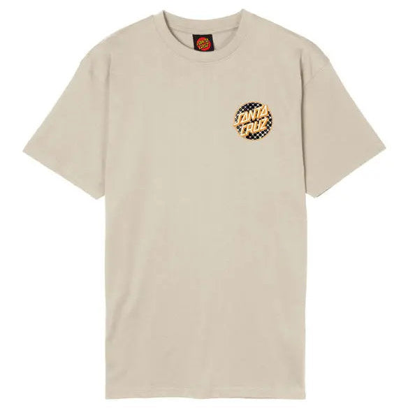 Santa Cruz Meyer Freestyle Dot T-Shirt Chalk — small-logo view