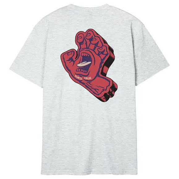 Santa Cruz Screaming Foam Hand T-Shirt Athletic Heather — large graphic product view