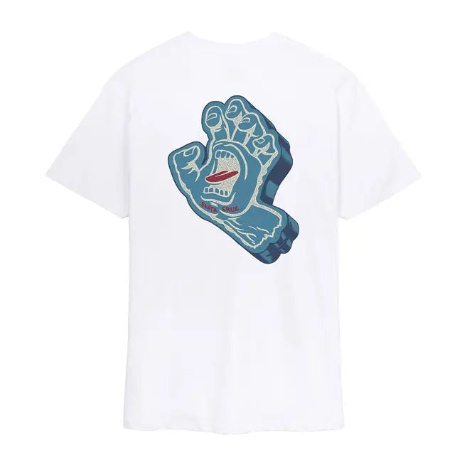 Santa Cruz Screaming Foam Hand T-Shirt White - FREE UK Shipping, FREE 365 Day Returns | Moto Central