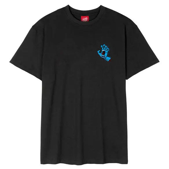 Santa Cruz Screaming Hand Chest T-Shirt Black — small graphic view