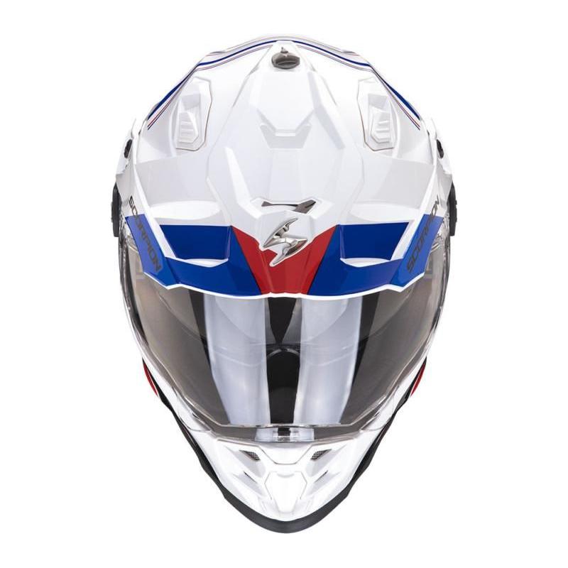 Scorpion ADF-9000 Desert Adventure Helmet White / Blue / Red - FREE UK Shipping, FREE 365 Day Returns | Moto Central