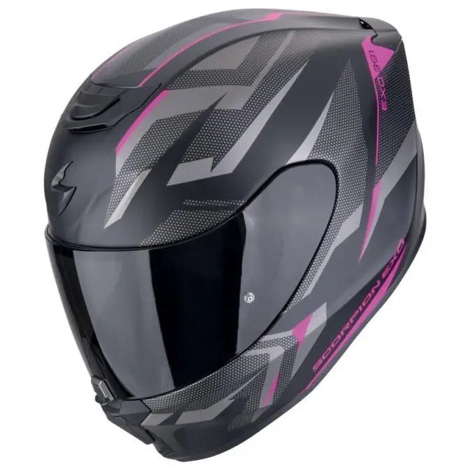 Scorpion EXO 391 Aaxo Black / Pink - three-quarter front view