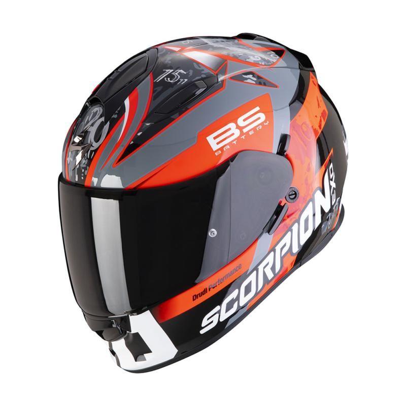 Scorpion EXO 491 Fabio 20 Full Face Helmet Grey/Red FREE UK Delivery