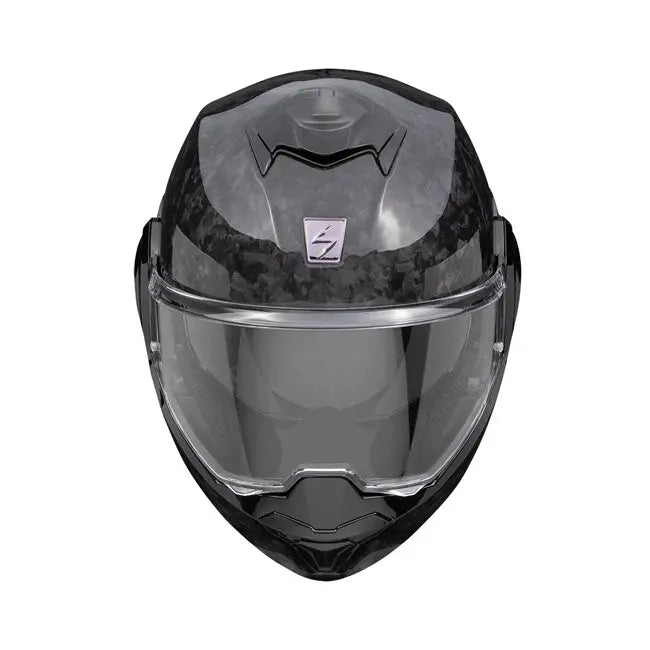 Scorpion Exo-Tech Evo Flip-Up Helmet Carbon Black - FREE UK Shipping, FREE 365 Day Returns | Moto Central