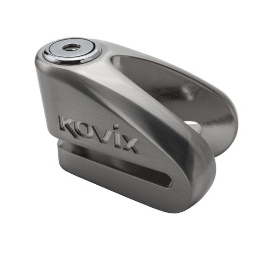 Kovix KVZ1 Disc Lock 6mm Brushed Metal With Lock Holder - FREE UK Shipping, FREE 365 Day Returns | Moto Central