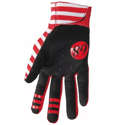 Thor Mainstay Slice Textile Gloves White / Red - FREE UK Shipping, FREE 365 Day Returns | Moto Central