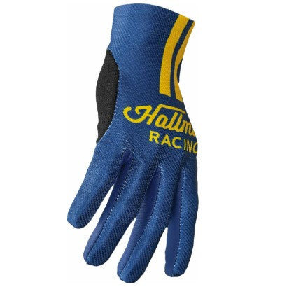 Thor Mainstay Roost Textile Gloves Navy / Yellow - FREE UK Shipping, FREE 365 Day Returns | Moto Central