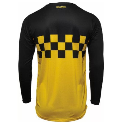 Thor Hallman Differ Jersey Cheq Black / Yellow - FREE UK Shipping, FREE 365 Day Returns | Moto Central