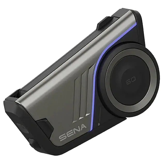 Sena 60S-01D Bluetooth Communication System Dual Pack motorcycle intercom – angled unit view