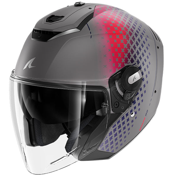 Shark RS Jet Stride Matt Silver / Purple / Blue
