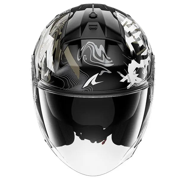 Shark Skwal Jet Pranz Black / White / Gold - FREE UK Shipping, FREE 365 Day Returns | Moto Central