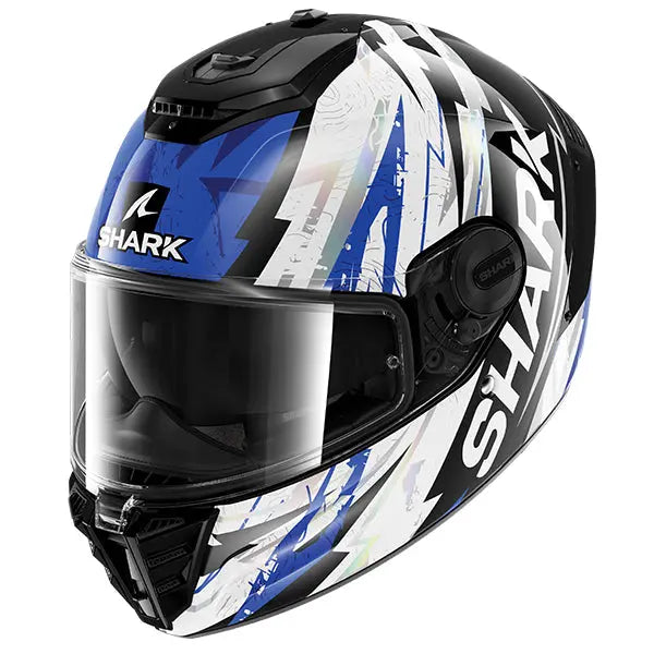 Shark Spartan RS Hibolt Black / Blue / White - FREE UK Shipping, FREE 365 Day Returns | Moto Central