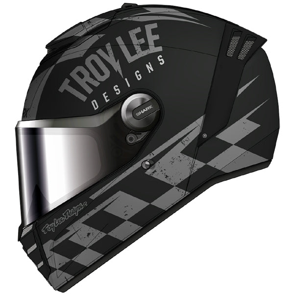 Shark x Troy Lee Designs Spartan RS Fibre Raceshop Black / Anthracite / Silver