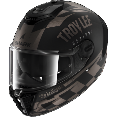 Shark x Troy Lee Designs Spartan RS Fibre Raceshop Black / Anthracite / Silver