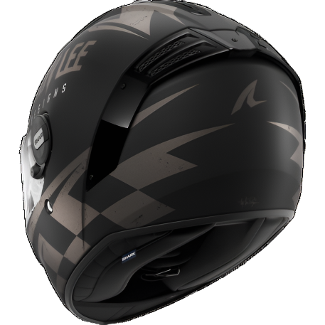 Shark x Troy Lee Designs Spartan RS Fibre Raceshop Black / Anthracite / Silver