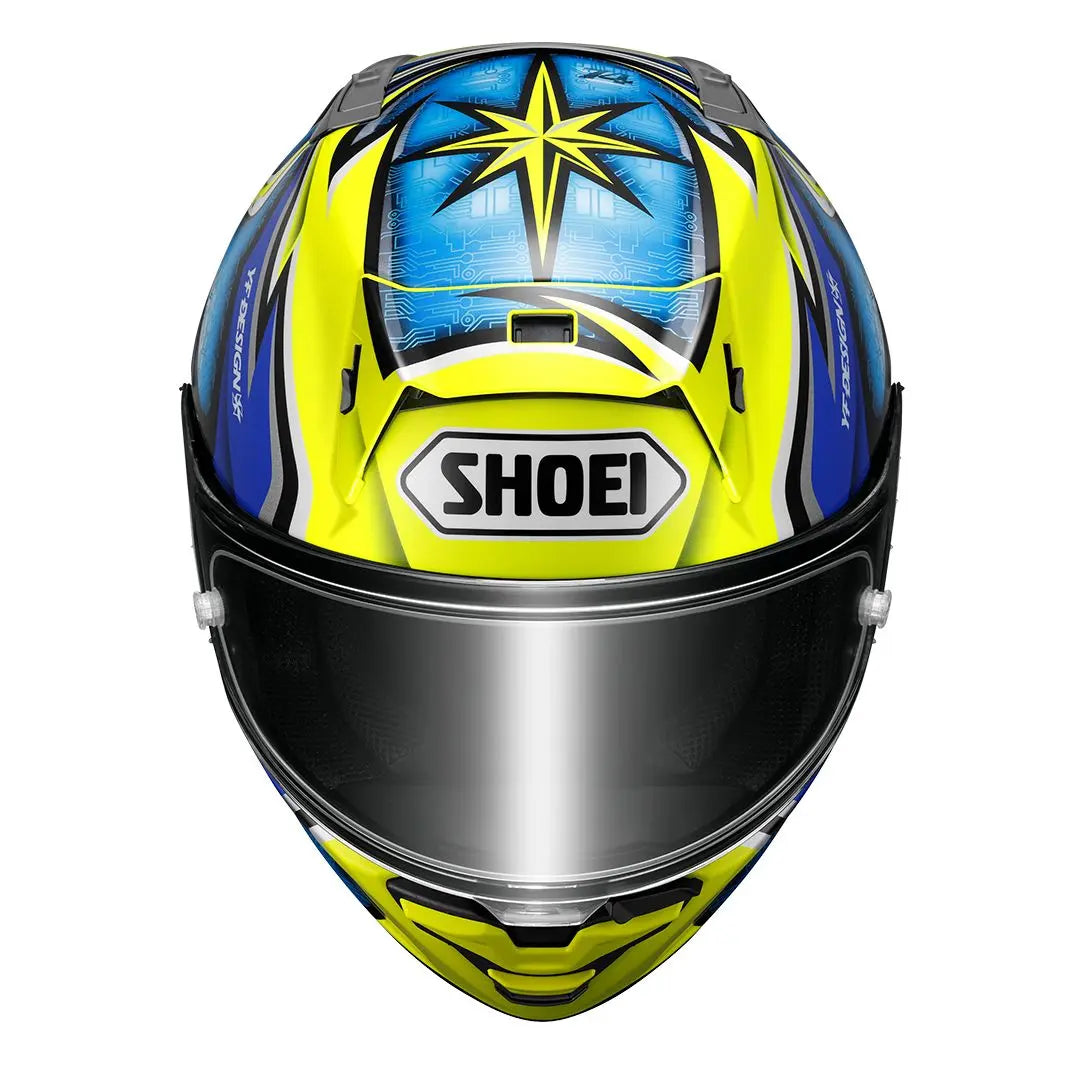 Shoei X SPR Pro Daijiro TC3 Yellow / Blue FREE UK Delivery, FREE 365 Day Returns | Moto Central