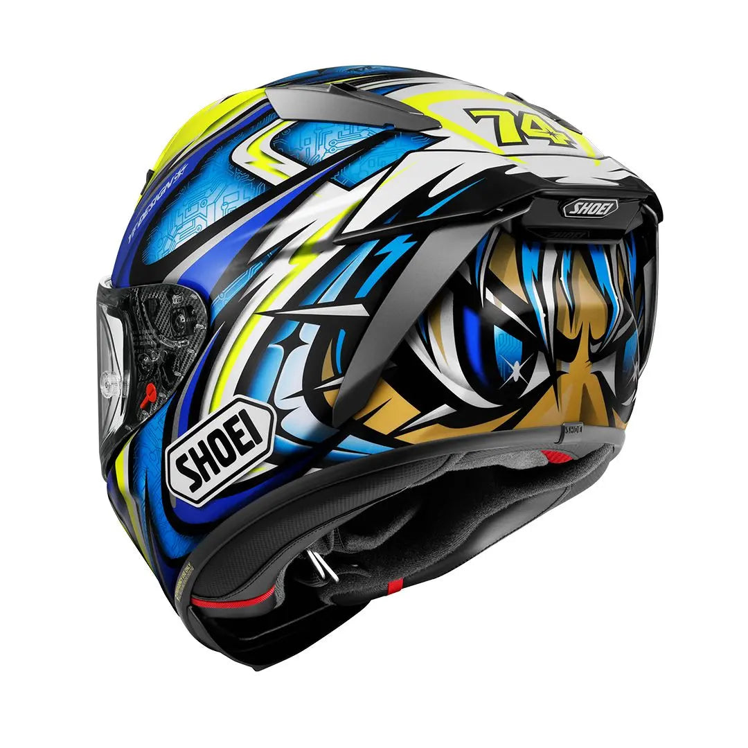 Shoei X SPR Pro Daijiro TC3 Yellow / Blue FREE UK Delivery, FREE 365 Day Returns | Moto Central