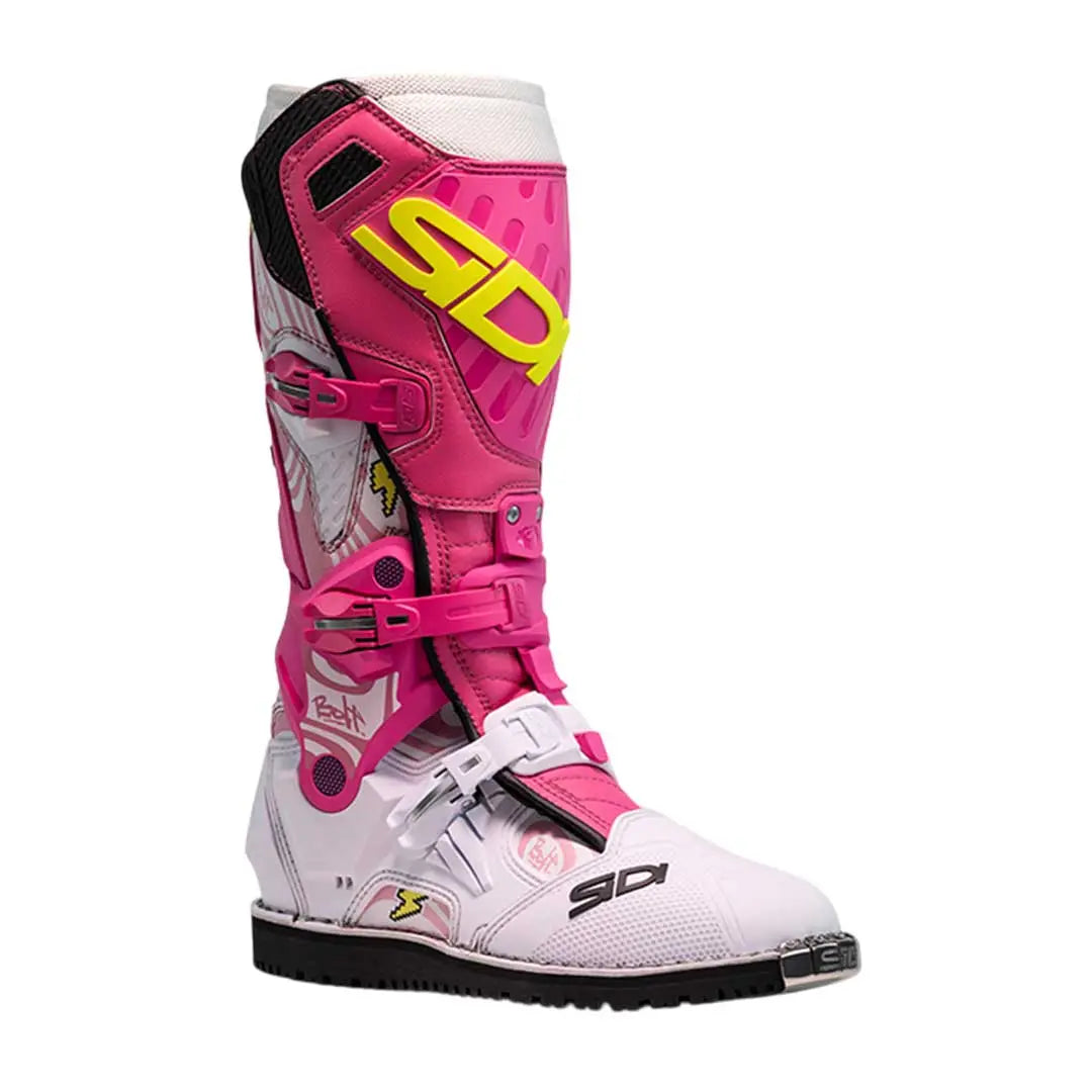 Sidi Crossair Billy Bolt CE Boots Pink / White FREE UK Delivery, FREE 365 Day Returns | Moto Central