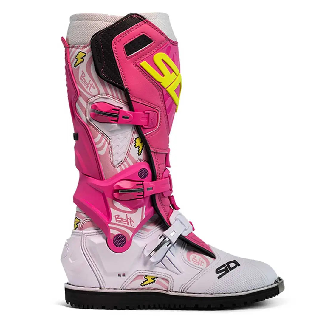 Sidi Crossair Billy Bolt CE Boots Pink / White FREE UK Delivery, FREE 365 Day Returns | Moto Central