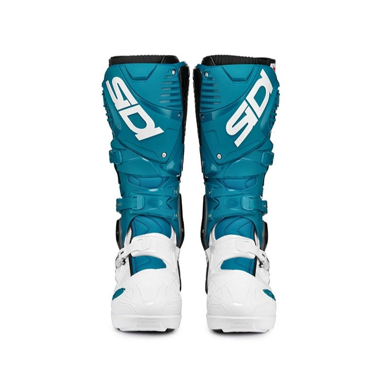 Sidi Crossfire 3 SRS CE Boots White / Petrol - FREE UK Shipping, FREE 365 Day Returns | Moto Central
