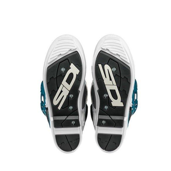 Sidi Crossfire 3 SRS CE Boots White / Petrol - FREE UK Shipping, FREE 365 Day Returns | Moto Central
