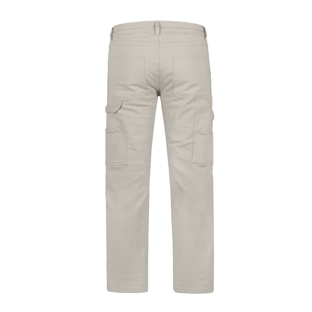 Silk Road Carpenter Textile Trouser Off-White – rear view