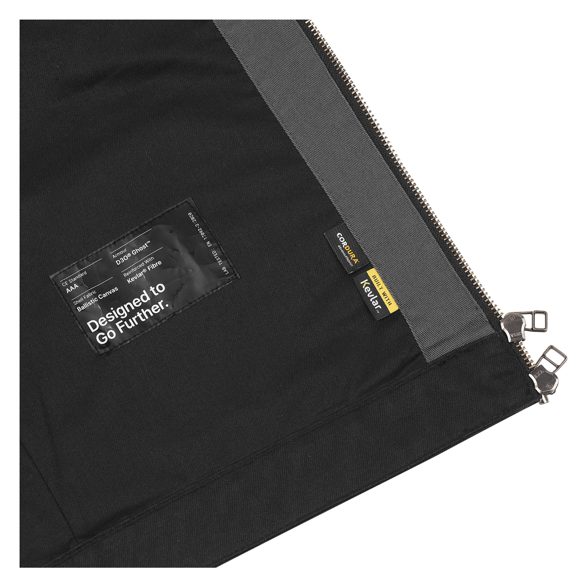 Silk Road Utility Textile Jacket Charcoal Black – rear view