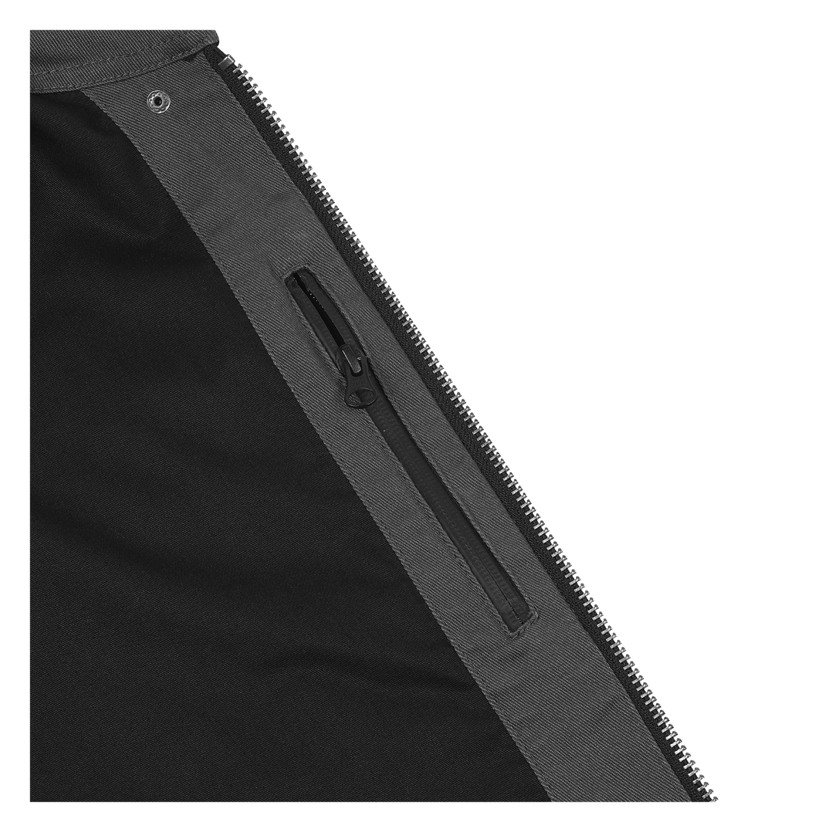 Silk Road Utility Textile Jacket Charcoal Black – lining detail