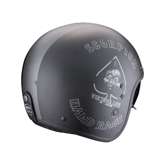 Scorpion Belfast Evo Open Face Helmet Matt Black / Silver - FREE UK Shipping, FREE 365 Day Returns | Moto Central