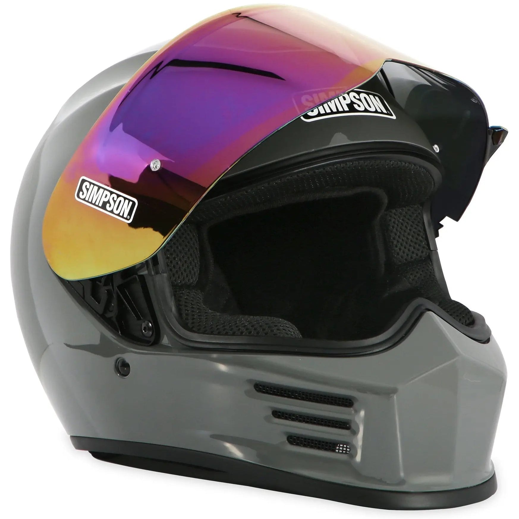 Simpson Speed Solid ECE 22.06 Armor visor raised view