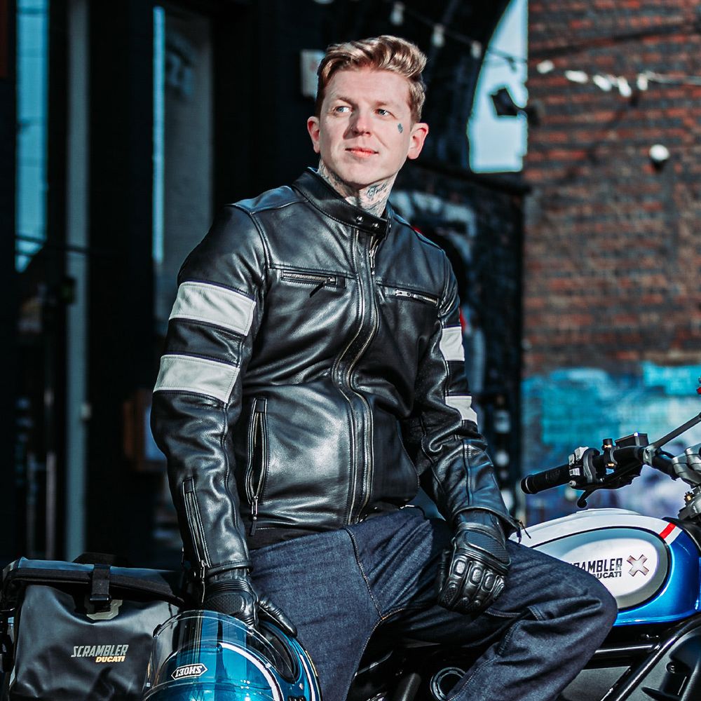 Spada Hanzo CE Leather Jacket Black / Ivory