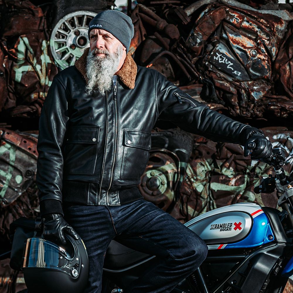 Spada Turbine CE Leather Jacket Black