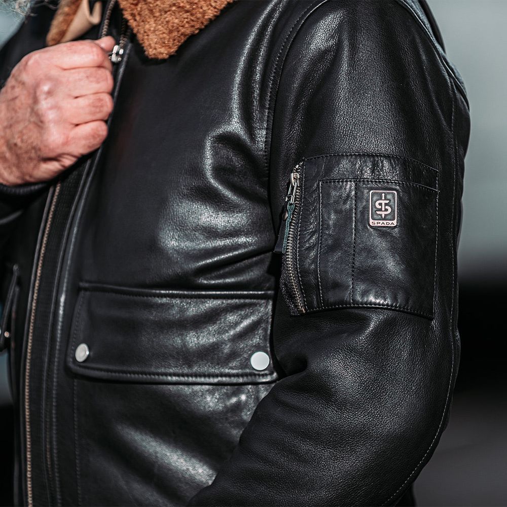 Spada Turbine CE Leather Jacket Black