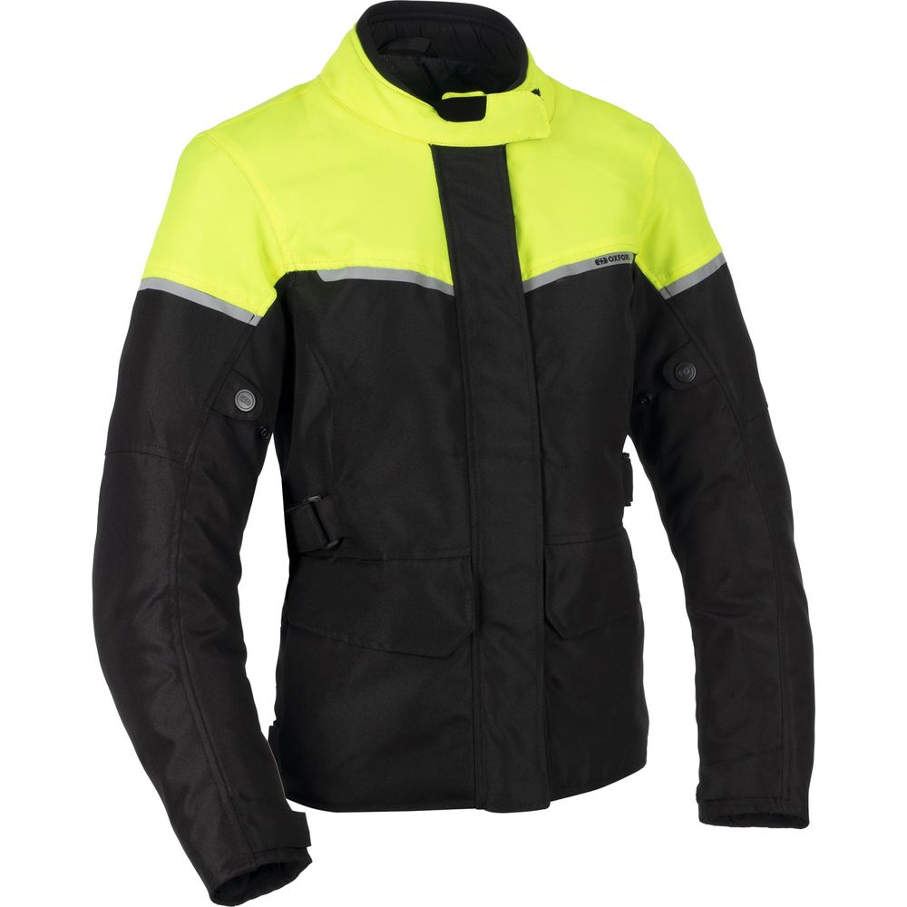 Spartan Waterproof Ladies Long Textile Jacket Black / Fluo Yellow